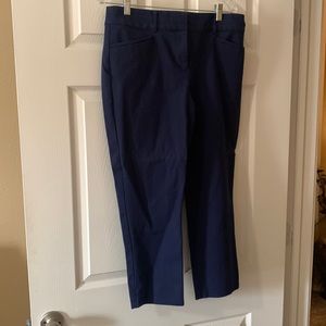 Navy loft crop ankle pants size 10